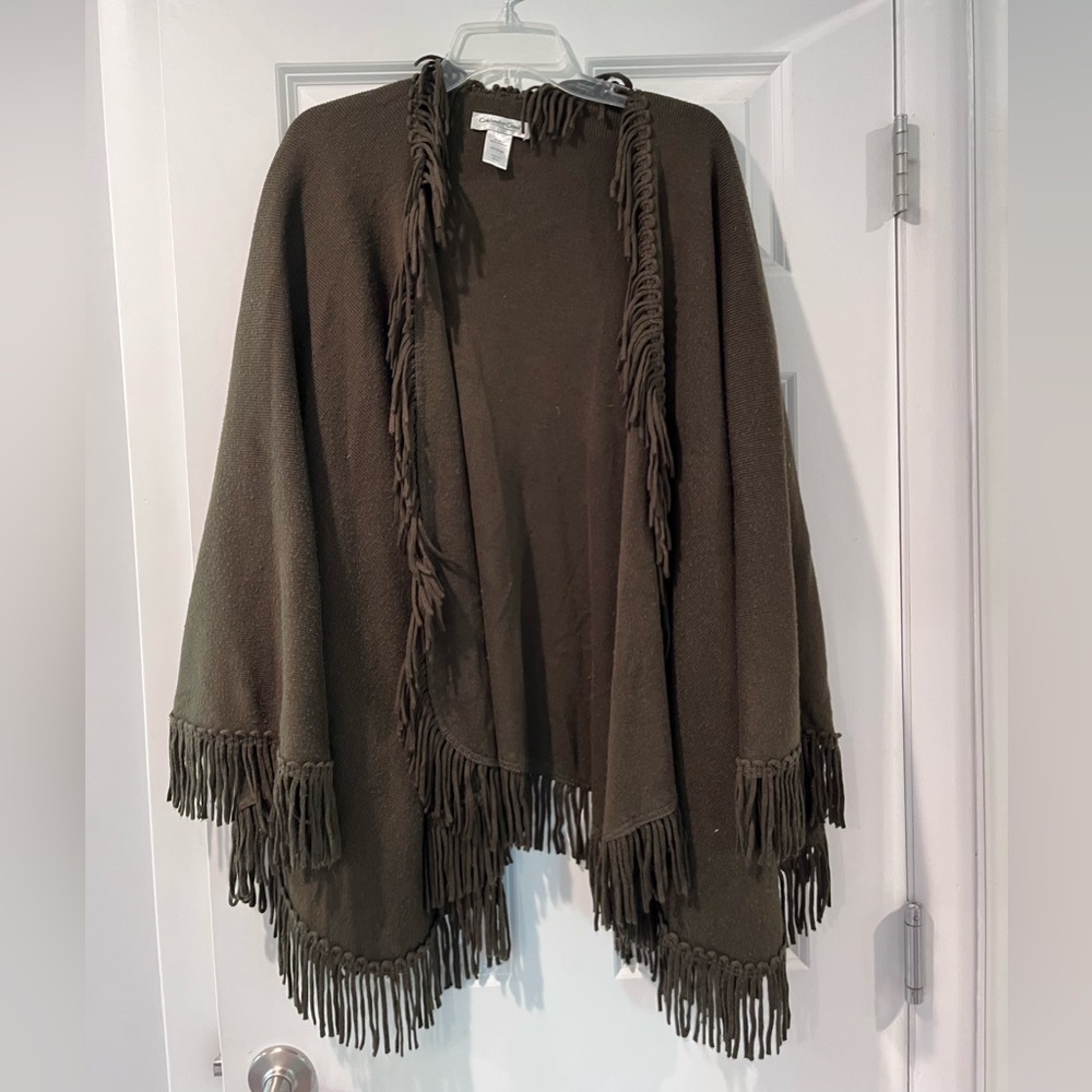 EUC Coldwater Creek Cape with tassels